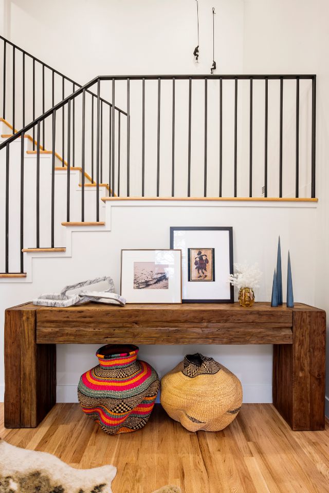 entryway table Design by MARGARITA BRAVO Photography by TAHVORY BUNTING